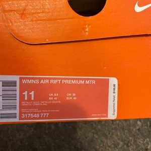 NIKE WMNS Air rift premium MTR size 11